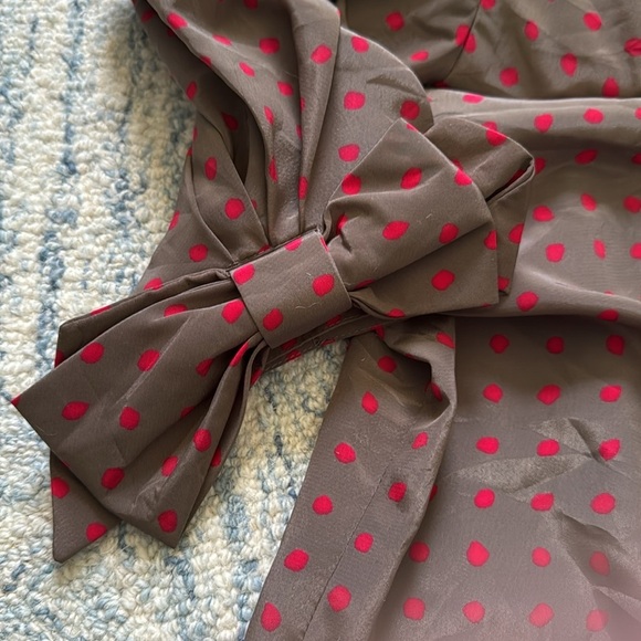 José Alvarez 1980 high couture bow tie vintage asymmetrical polkadot top - Picture 6 of 6